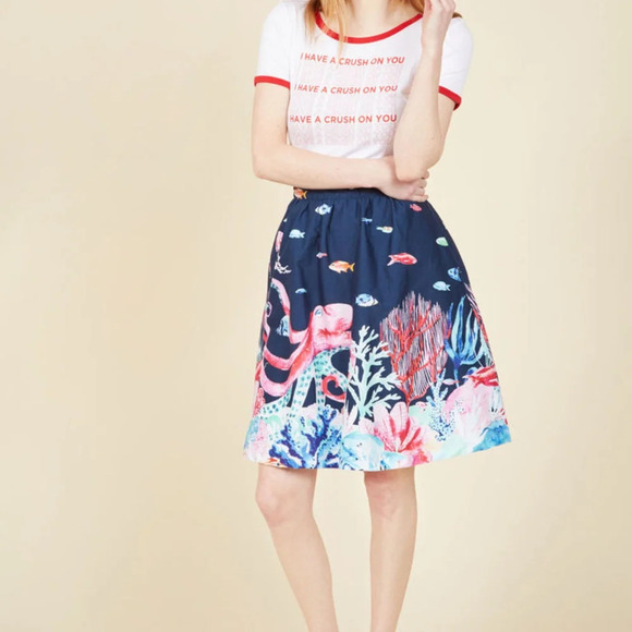 Modcloth "Style Study" Marine Life Skirt - Picture 2 of 4